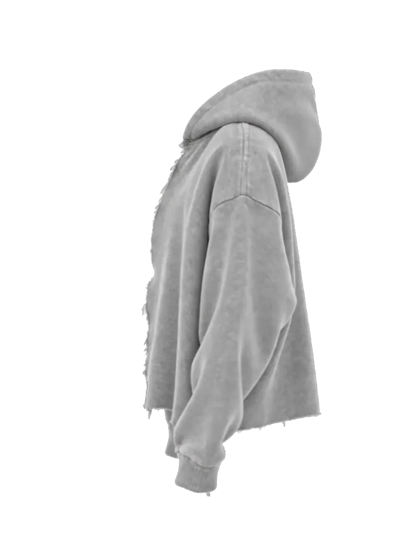open hoodie, quarter turn