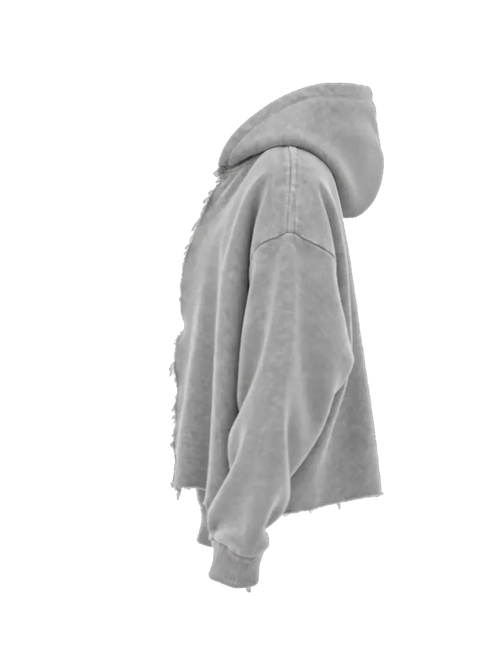 open hoodie, quarter turn